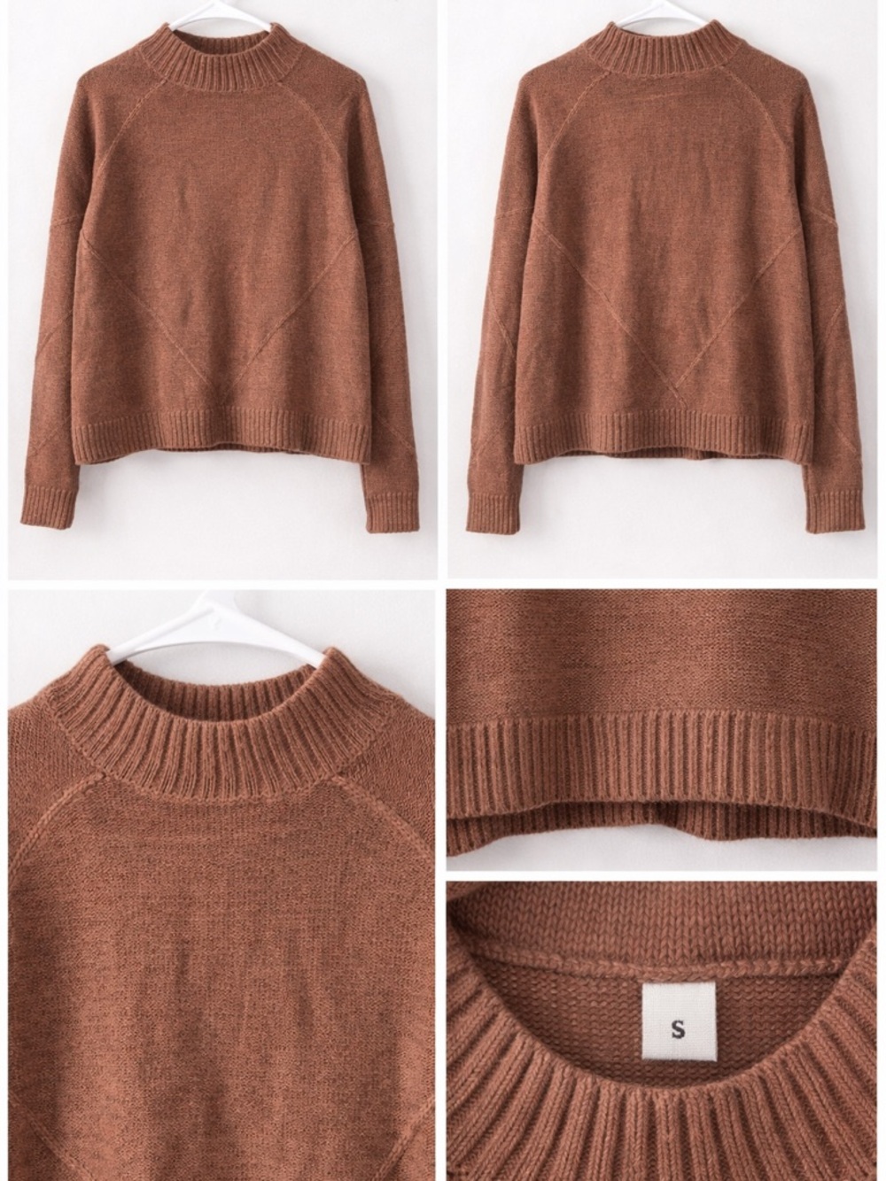 Classic Crewneck Brown Women's Sweater